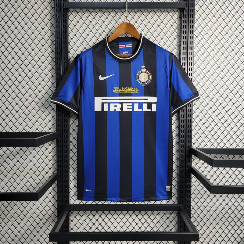 Camisa Inter de Milão Home 09/10 Retrô - Azul e Preta