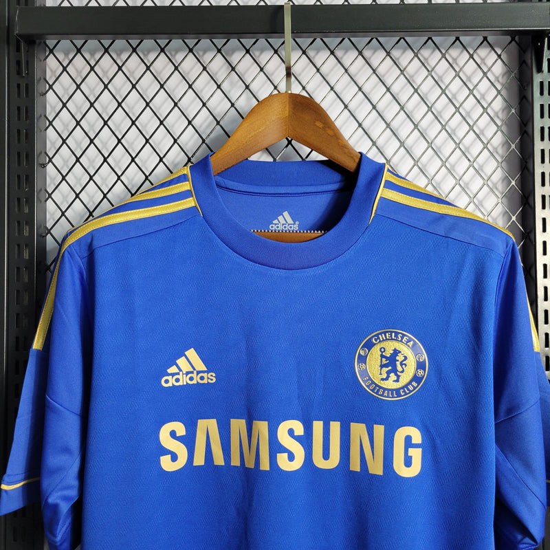 Camisa Chelsea Home 12/13 Retrô - Azul e Dourada