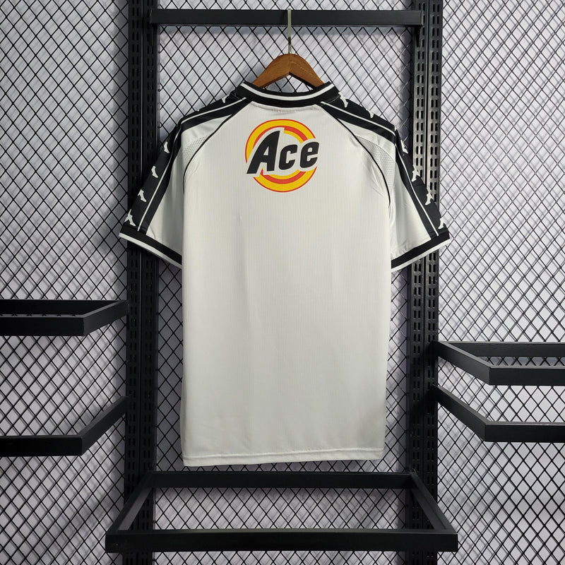 Camisa Vasco Away 2000 Retrô - Branca e Preta