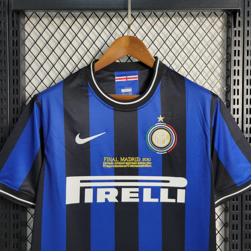 Camisa Inter de Milão Home 09/10 Retrô - Azul e Preta