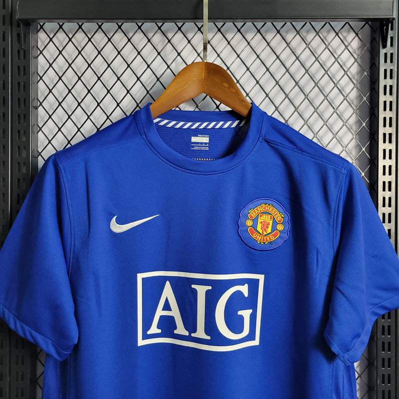 Camisa Manchester United Away 07/08 Retrô - Azul