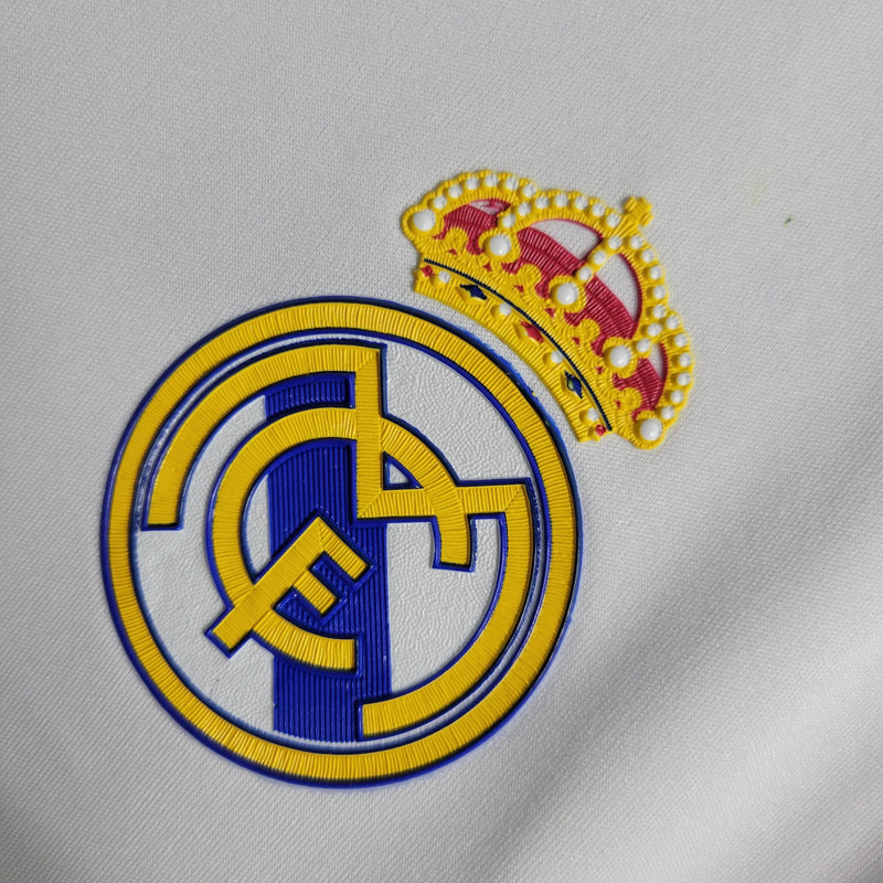 Camisa Real Madrid Home 11/12 Retrô - Branca e Dourada