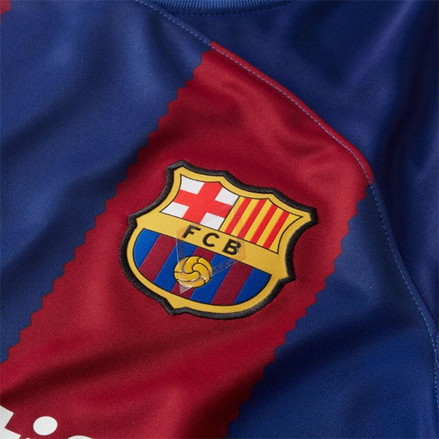 Camisa Barcelona Home 23/24 - Azul e Vermelha