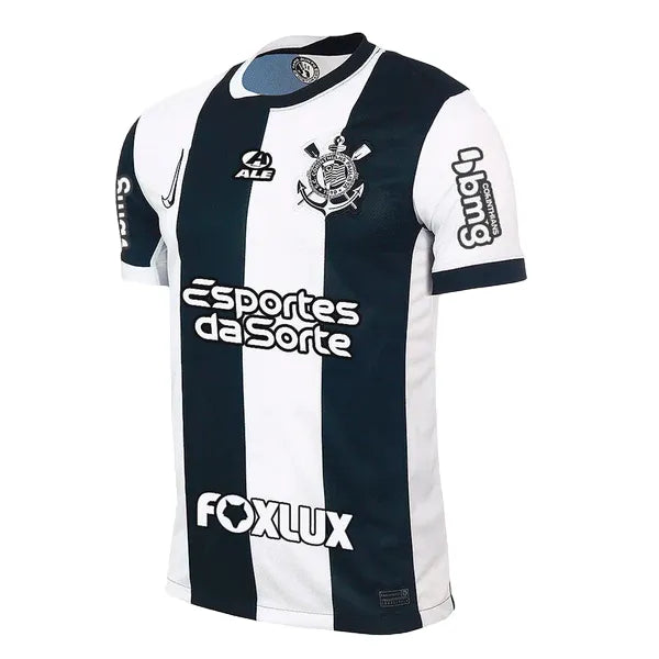 Camisa Corinthians Third 24/25 - Preta e Branca - C/ Patrocínio