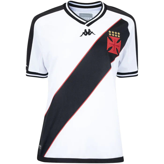 Camisa Vasco Away 24/25 Feminina - Branca e Preta